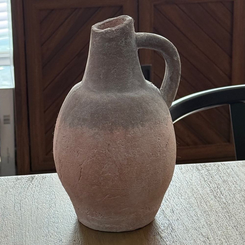 Rustic Clay Crock Pitcher